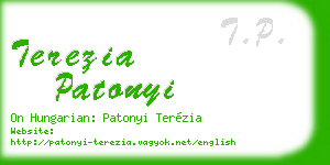 terezia patonyi business card